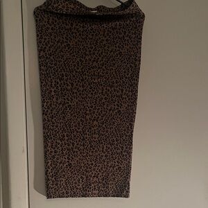 Leopard Print Midi Skirt